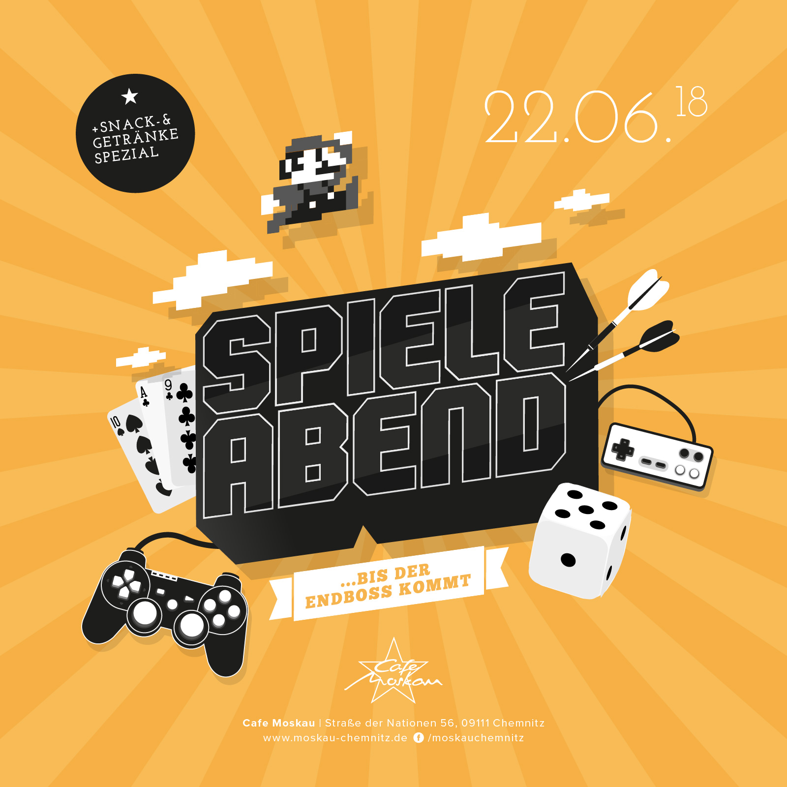 Spieleabend Level 4  Angebote Cafe Moskau